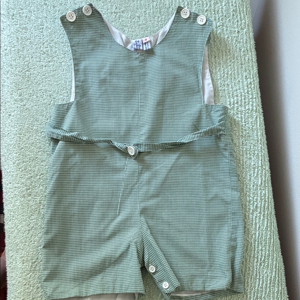 Green Gingham Shortall